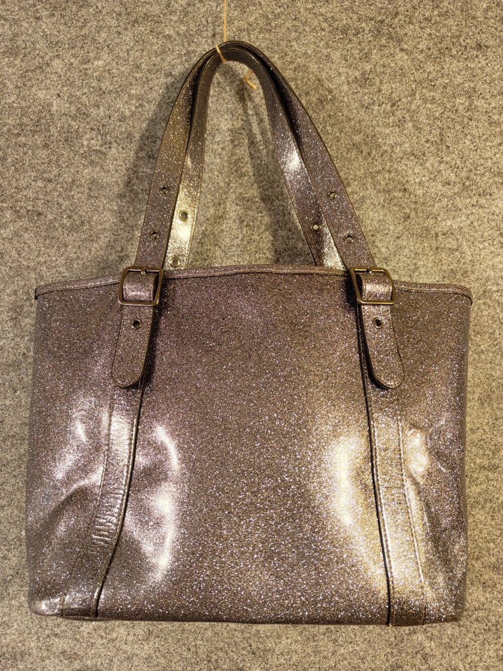 Coach Metallic Silver Leather Tote Bag - Picture 6 of 6